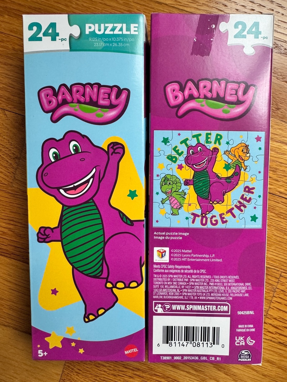 Barney 24-Piece Kids Puzzle - Purple & Green